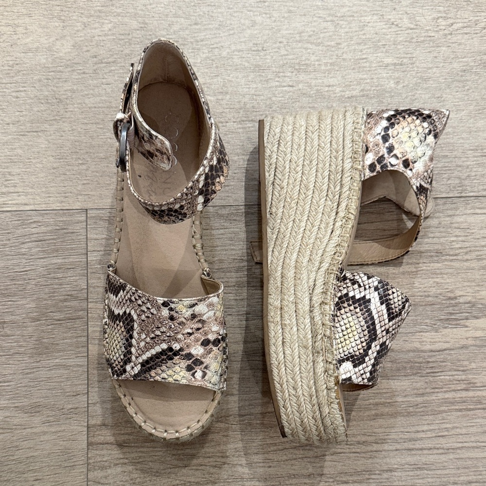 Coconuts by Matisse Snakeskin Espadrille Sandals